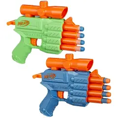 Nerf Elite 2.0 Face Off Target Set con 2 Blaster e Bersaglio - armi soldatini