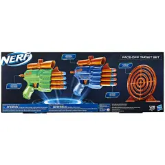 Nerf Elite 2.0 Face Off Target Set con 2 Blaster e Bersaglio - armi soldatini