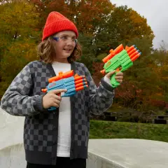 Nerf Elite 2.0 Face Off Target Set con 2 Blaster e Bersaglio - armi soldatini