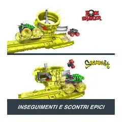 Hot Wheels Monster Truck Sfida, Carica E Insegui - play set