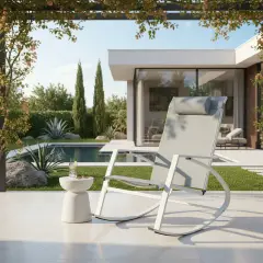 Poltrona a Dondolo Demid New Bianco Bizzotto - amache e dondoli