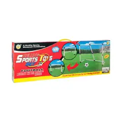 Set Calcio 2 in 1 con Rete, Pallone e Pompa – 185x122x66 cm - Attrezzature sportive