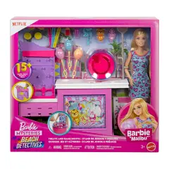 Barbie Malibu e Chiosco Zucchero Filato con 20 Accessori - collezionabili bambina