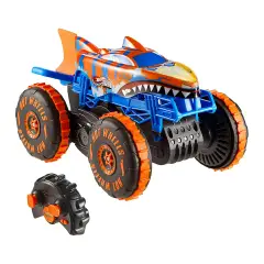Hot Wheels Monster Trucks Tiger Shark Super Scalatore Radiocomando - radiocomandi