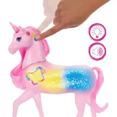 Barbie Unicorno Luci e Suoni Interattivo con 20 Funzioni - collezionabili bambina