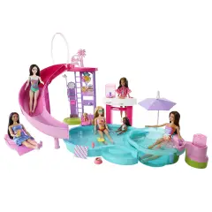 Barbie Piscina Dei Sogni con Scivolo, Idromassaggio e Accessori - collezionabili bambina