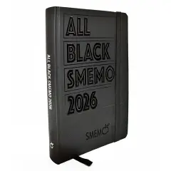 Smemo 12 Months 2025/26 13x17 Cm Daily All Black - diaries