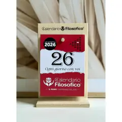 Calendario Filosofico 10x14 cm Con Supporto In Legno - agende