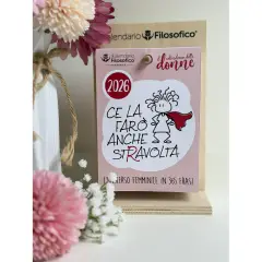 Calendario Filosofico Delle Donne 10x14 Con Supporto In Legno - agende