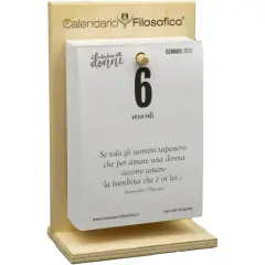 Calendario Filosofico Delle Donne 10x14 Con Supporto In Legno - agende