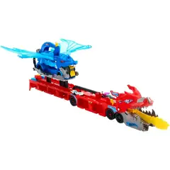 Hot Wheels City Dragon Transporter with 2 Cars - play set