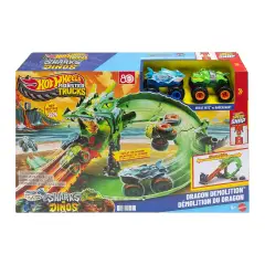 Hot Wheels Monster Trucks Pista Demolizione Del Drago - Veicoli, garage e piste