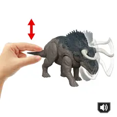 Jurassic World Rebirth Nasutoceratopo Ruggito Selvaggio 30 cm - action figures ed accessori