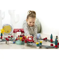 Circuito Treno con Pista e Stazione – Set Completo da Costruzione per Bambini - Costruzioni in plastica