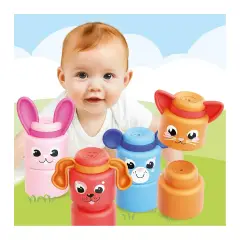 Momy Soft Mattoncini Morbidi Happy Animals 12 Pezzi - Costruzioni in plastica