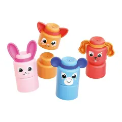 Momy Soft Mattoncini Morbidi Happy Animals 12 Pezzi - Costruzioni in plastica