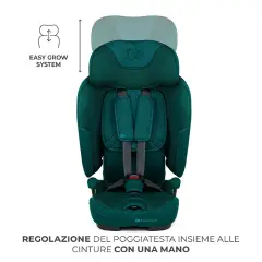 Seggiolino auto FIX2GO Green con Sensore elettronico di installazione SAFERIDE SENSOR - bambini 76-150 cm (15m-12anni)