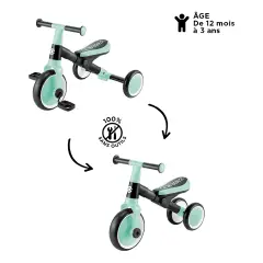 Triciclo Globber Learning Trike 2 in 1 Mint Triciclo & Balance Bke - Tricicli e primi passi