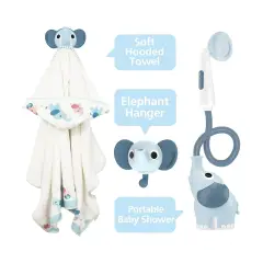 Set Bagnetto Elephant Baby Shower Cloudy Blue - Tricicli e primi passi