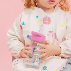 Bavaglino Impermeabile Soft Biby Fantasia Unicorno Rosa - pappa