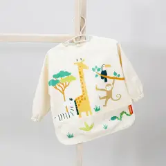 Bavaglino Impermeabile Soft Jungle Fantasia Beige - pappa