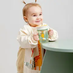 Bavaglino Impermeabile Soft Jungle Fantasia Beige - pappa