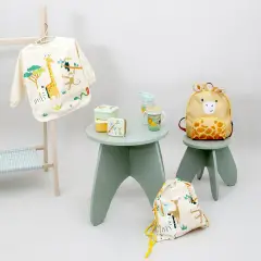 Bavaglino Impermeabile Soft Jungle Fantasia Beige - pappa