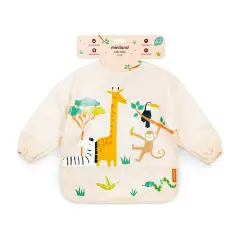 Bavaglino Impermeabile Soft Jungle Fantasia Beige - pappa