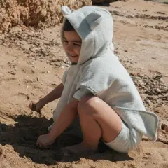 Poncho Mare Taglia 2-4A sky Grey - accappatoi