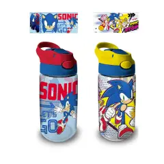 Sonic Borraccia Trasparente Con Cannuccia 500ml - regalo e gadget valigeria