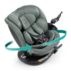 Seggiolino Auto Kanda I-Size Pine Green Girevole 40-150cm - bambini 40-150 cm (0-12 anni)