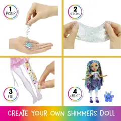 Rainbow High Rainbow Shimmers Con Slime Fashion Doll - Skyler Blu - collezionabili bambina