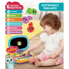 Carotina Baby Laptop Parlante con Luci e Melodie Lisciani - Primi giochi