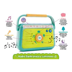 Carotina Baby Radiolina con Bluetooth, Storie, Luci e Musica - Primi giochi