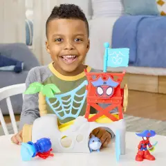 Spidey Water Web Pirate Island - action figures and accessories