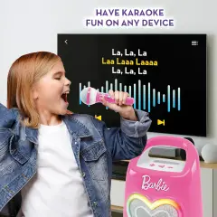 Barbie Partymaker Karaoke con Bluetooth, Luci e Microfono - musicali