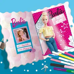 Barbie Secret Diary with Padlock, Stickers and Special Markers - Creativity