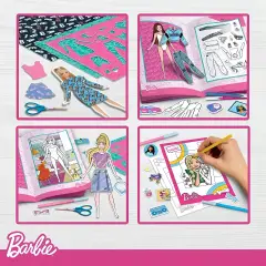 Barbie Fashion Coloring – Zainetto con Libretto, Stencil e Adesivi - creatività