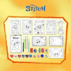 Stitch Coloring Pop-Up Backpack - With Booklet, Stickers and Markers - Creativity
