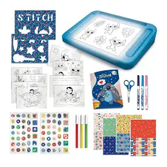 Stitch Drawing School - Bright Coffee Table with Stencils and Markers - creativity