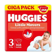 Huggies Little Movers Taglia 3, 168 Pannolini Disney Ultra Dry - pannolini e salviettine