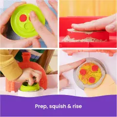 Kinetic Sand Squish Pizza Set, 452g Sand 5 Tools 5+ Years - creativity