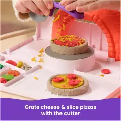Kinetic Sand Squish Pizza Set, 452g Sand 5 Tools 5+ Years - creativity