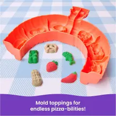 Kinetic Sand Squish Pizza Set, 452g Sand 5 Tools 5+ Years - creativity