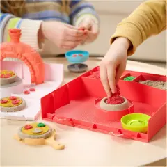 Kinetic Sand Squish Pizza Set, 452g Sand 5 Tools 5+ Years - creativity