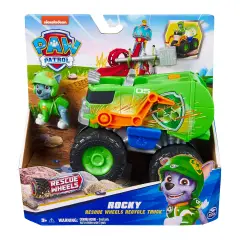 Paw Patrol Rescue Wheels Rocky – Camion Riciclo con Missile 3+ - action figures ed accessori