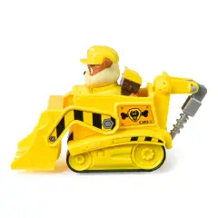 Paw Patrol Bulldozer Rubble - Construction Vehicle with Character 3+ - action figures and accessories
