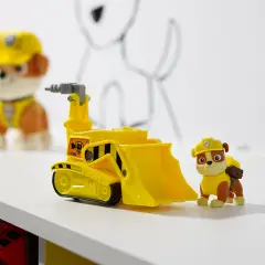Paw Patrol Bulldozer Rubble - Construction Vehicle with Character 3+ - action figures and accessories