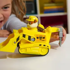 Paw Patrol Bulldozer Rubble - Construction Vehicle with Character 3+ - action figures and accessories