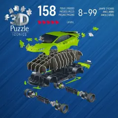Puzzle 3D Lamborghini Huracan Evo - Verde - puzzle 3d